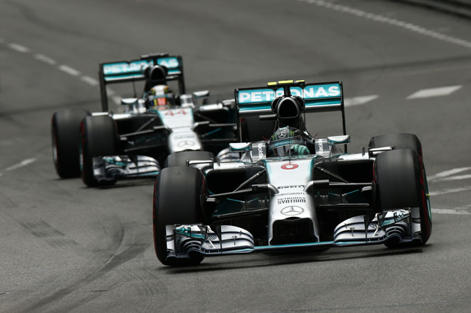 Nico Rosberg en Lewis Hamilton